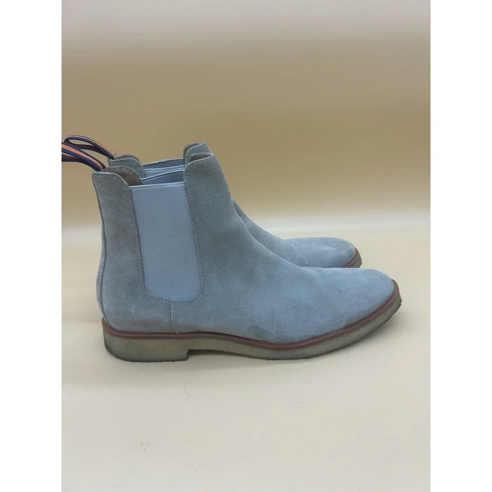 New Republic Chelsea Boots Tan Beige Suede Crepe Sole Men's Size 9.5